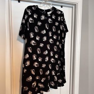 Dress with ruffle bottom